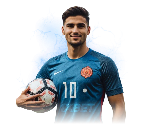 Şeffaf arka planlı futbolcu görseli 1xBet